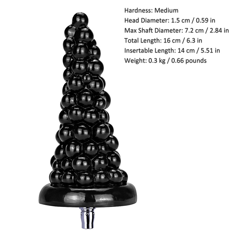 6.3-inch Grape Tapered Anal Plug Attachment for Lustti Sex Machines