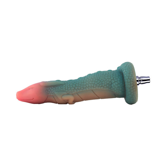 7.87-inch Dual Density Silicone Fantasy Lizard Shaped Dildo Attachment for Lustti Sex Machines