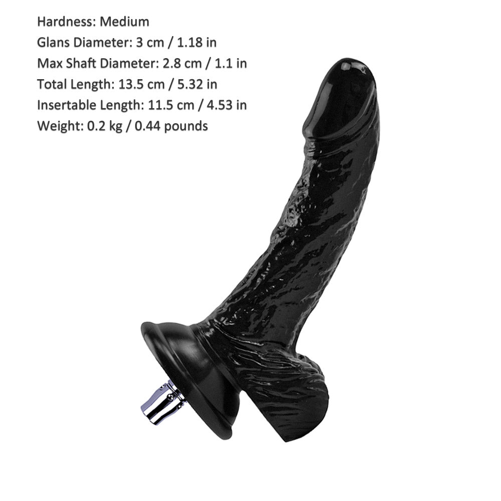 5.32-inch Dual Density Silicone Slight Curved Small Dildo Attachment for Lustti Sex Machines