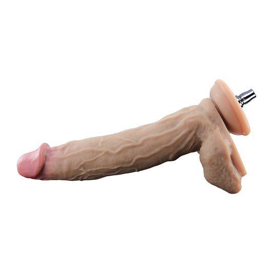 9.65-inch Dual Density Silicone Realistic Bulging Veins Textured Dildo for Lustti Sex Machines