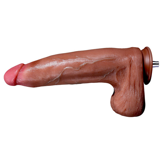 12.6-inch Dual Density Silicone Realistic Skin Texture Big Mac Dildo for Lustti Sex Machines