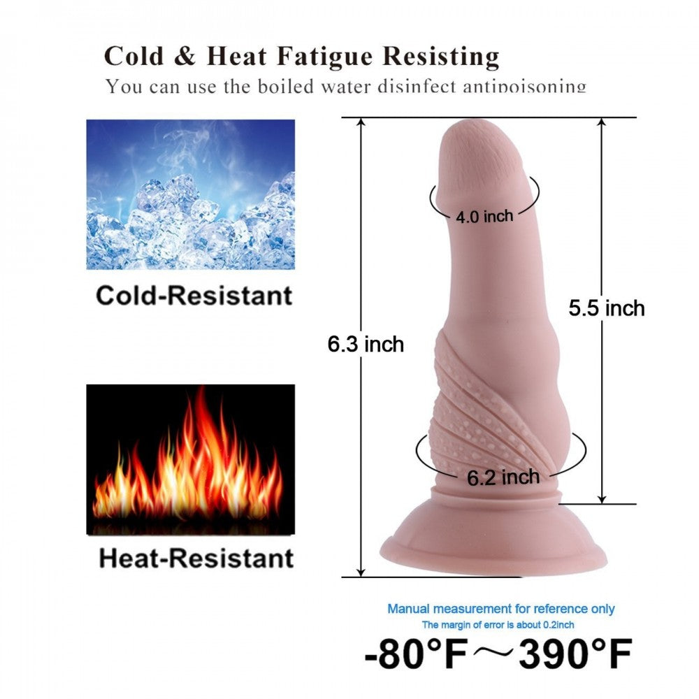 6.3" Silicone Anal Dildo Attachment for Hismith Sex Machines