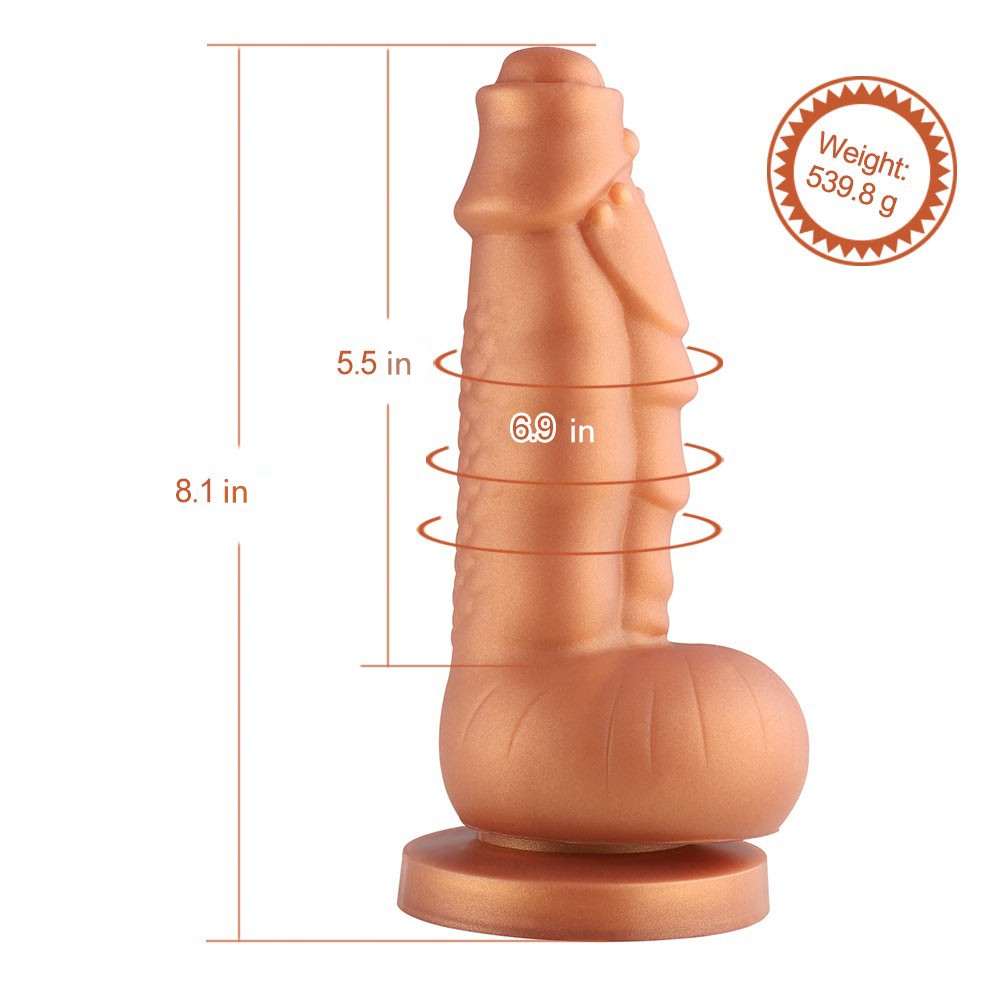 8.1" Silicone Squamule Monster Dildo Attachment for Hismith Sex Machines