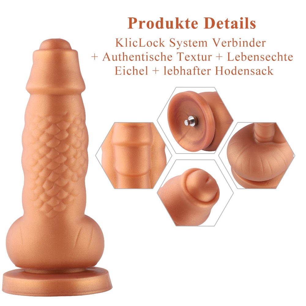 8.1" Silicone Squamule Monster Dildo Attachment for Hismith Sex Machines