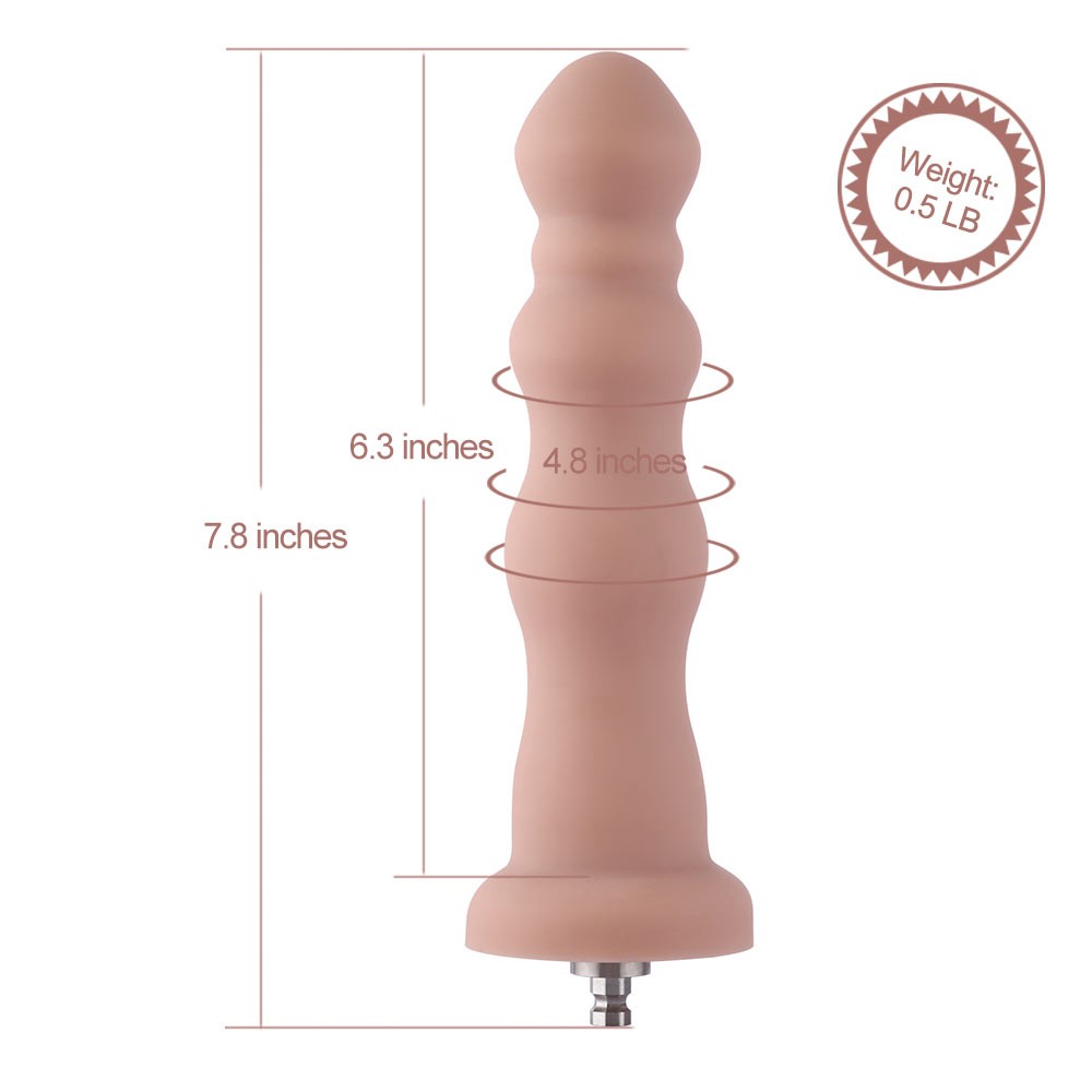 7.8" Silicone Beaded Anal Plug Attachment for Hismith Sex Machines