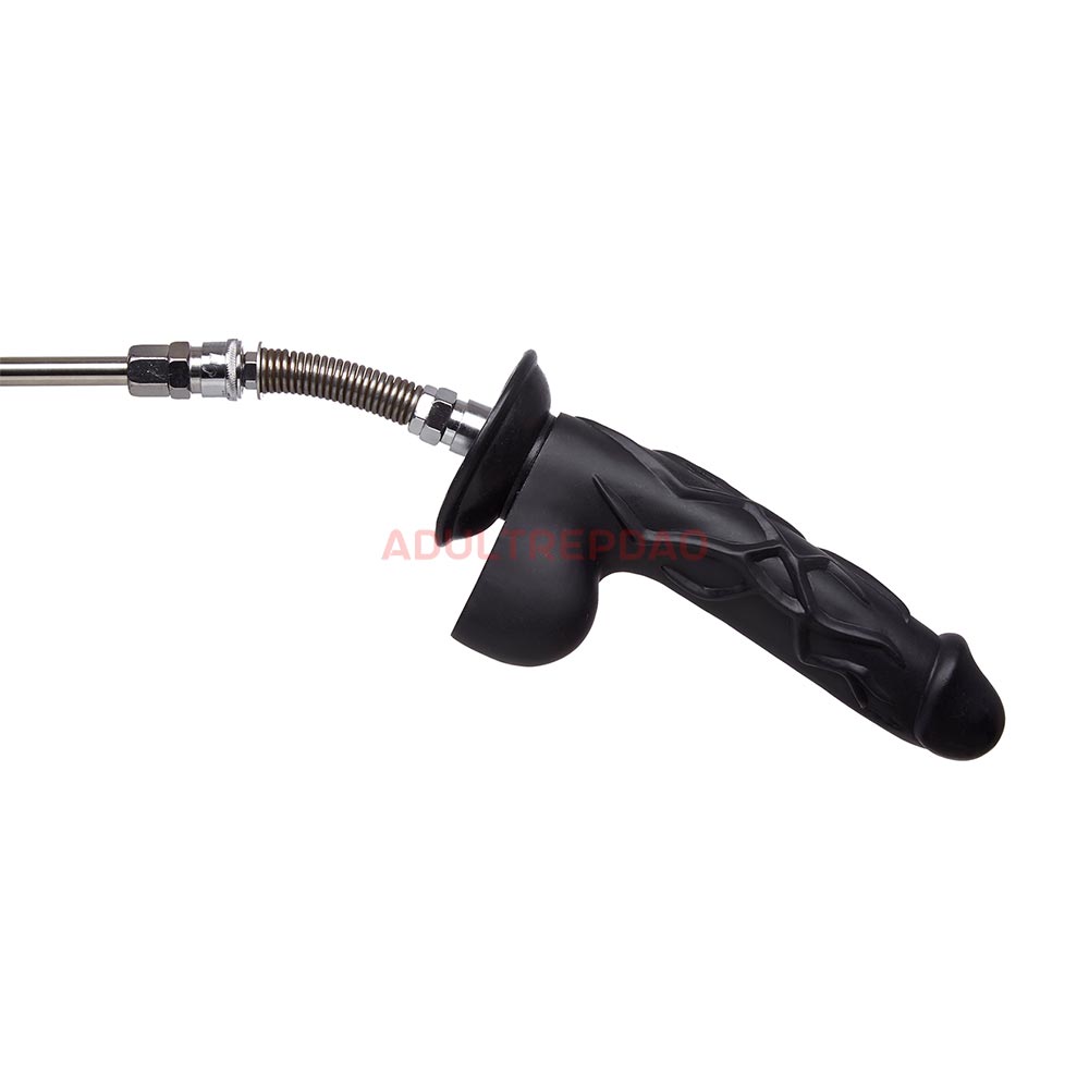 8.86-inch Black Big Dildo Attachment for Lustti Sex Machines, w/ Bulging Veins