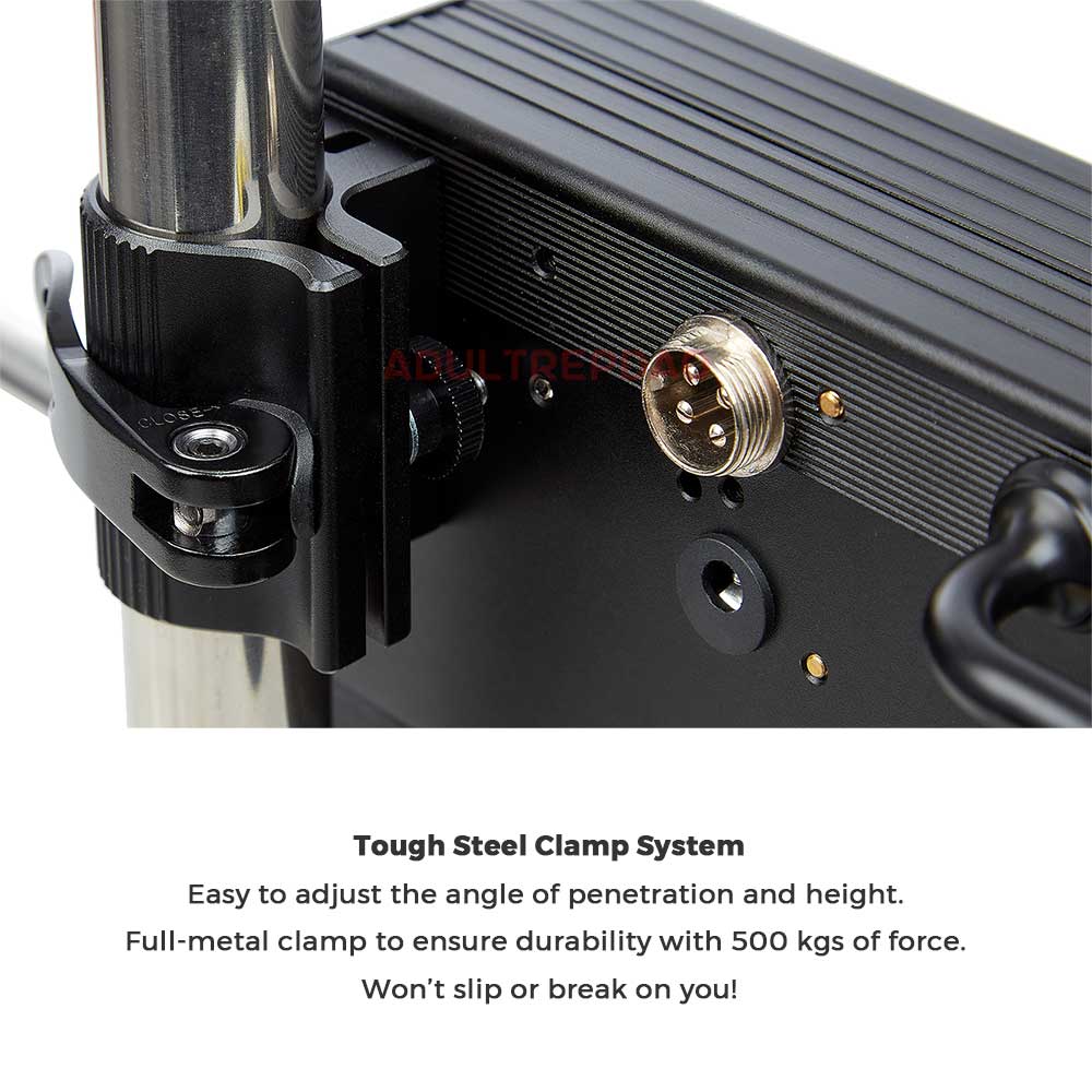 Lustti Double-Ended Sex Machine Mini FM18 - Quick-Release Clamp