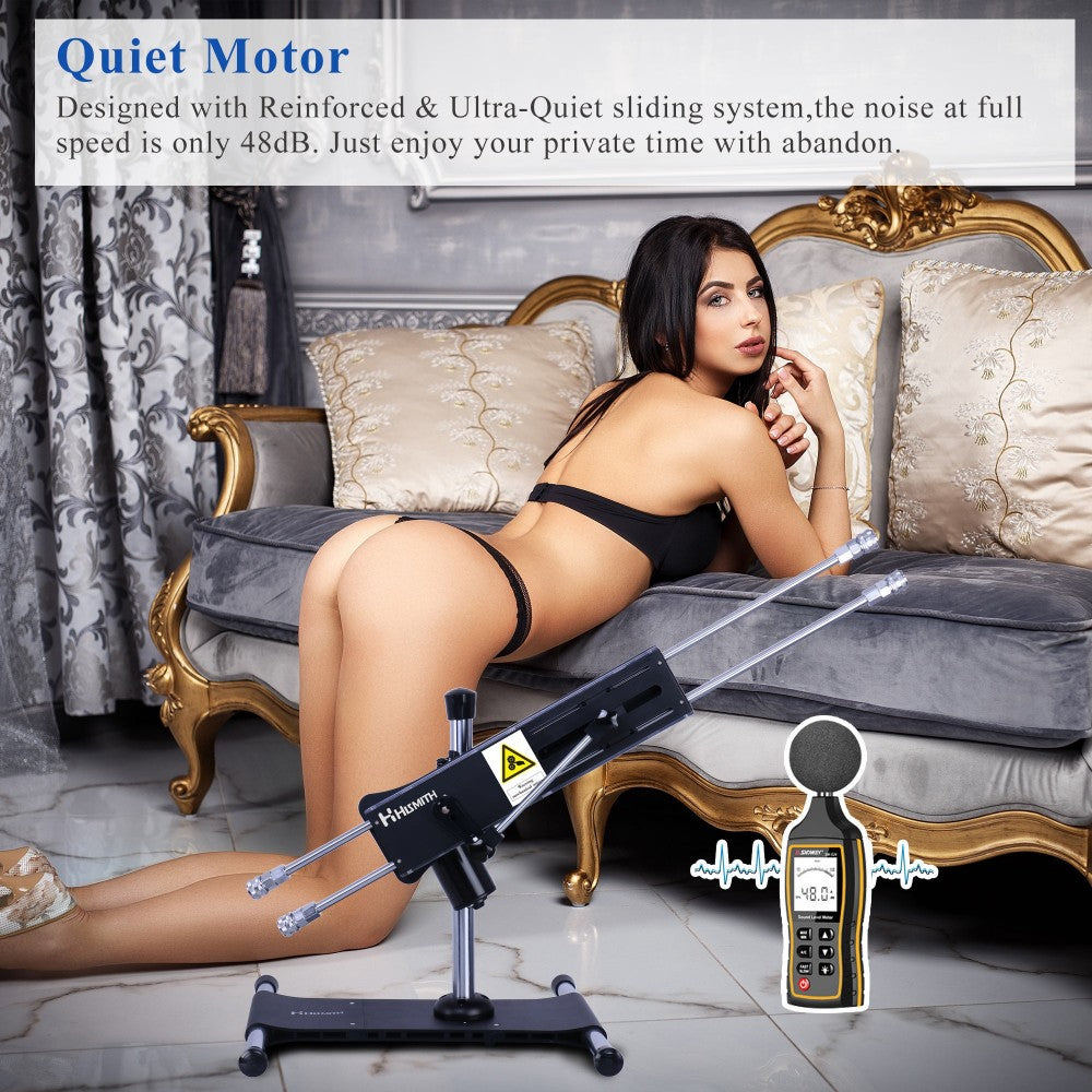 Hismith Dual-Ended Double Penetration Sex Machine with 100-Watt Motor, KlicLok System