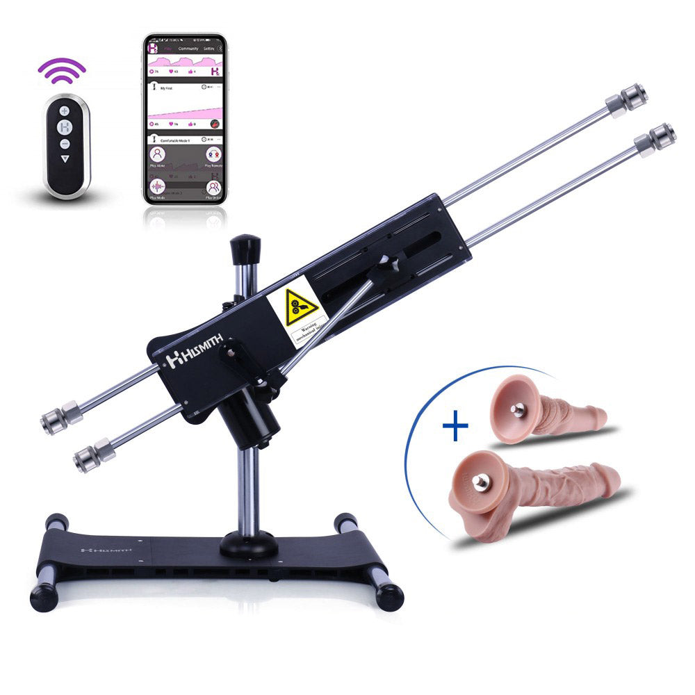 Hismith Dual-Ended Double Penetration Sex Machine with 100-Watt Motor, KlicLok System