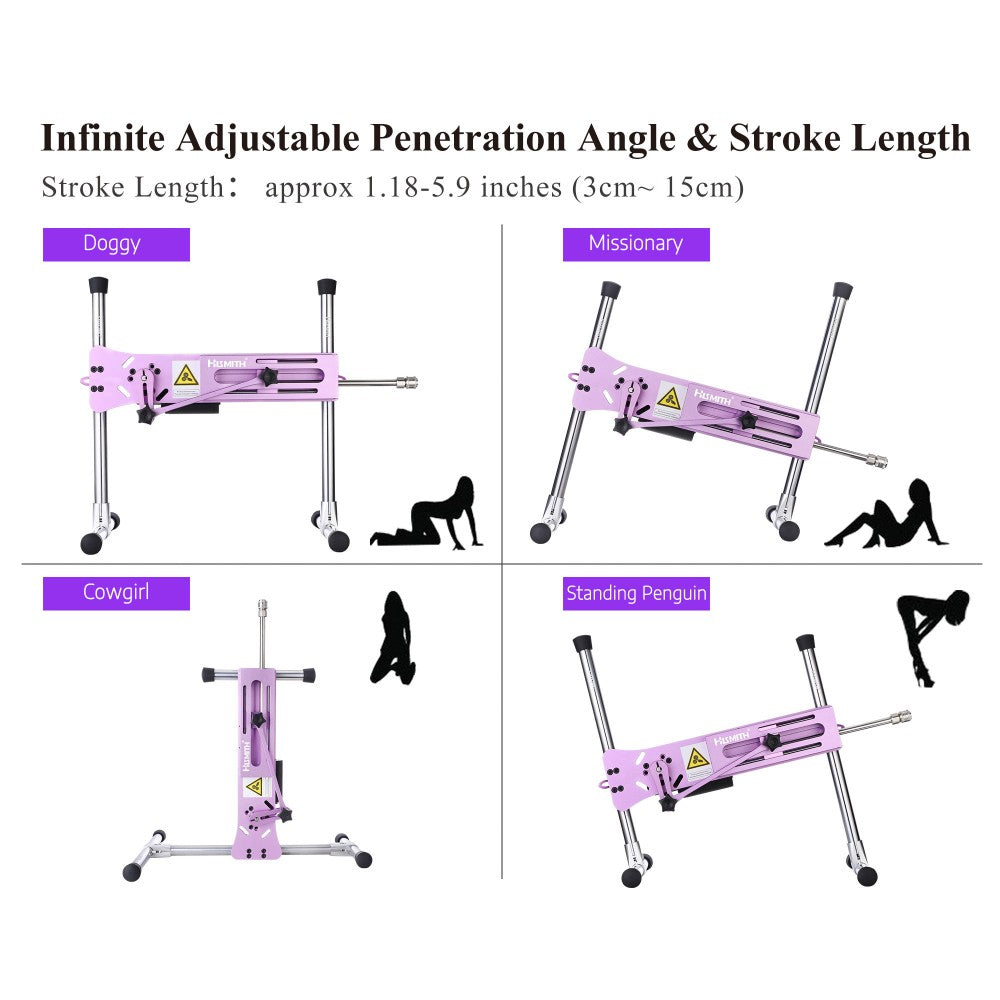Hismith App Controllable Sex Machine with Wireless Remote/Speed Dial Control, 100-Watt Motor, KlicLok System