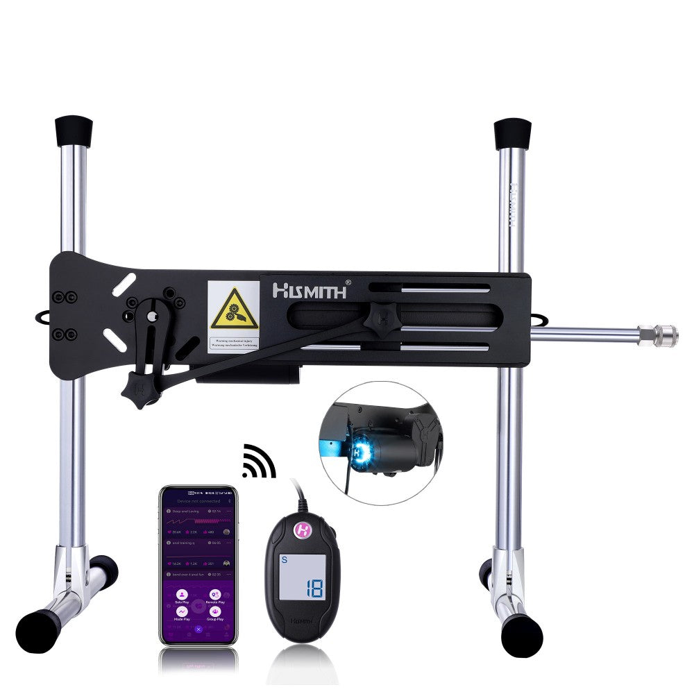 Hismith 4.0 Sex Machine with LED Light, APP-Controlled & Wired Control, 100-Watt Motor, KlicLok System