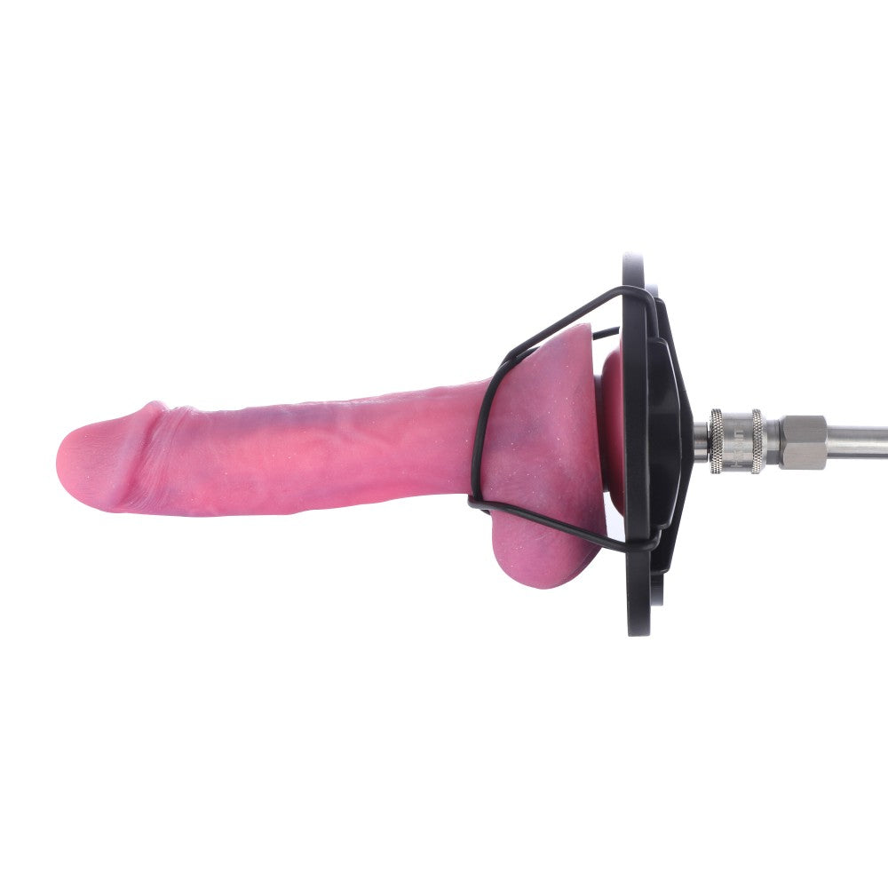 Non-Suction Dildo Suction Cup Adapter for Hismith Sex Machines, w/ 2 Pair Rubber Bands