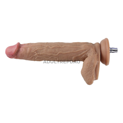 9.65-inch Dual Density Silicone Realistic Bulging Veins Textured Dildo for Lustti Sex Machines