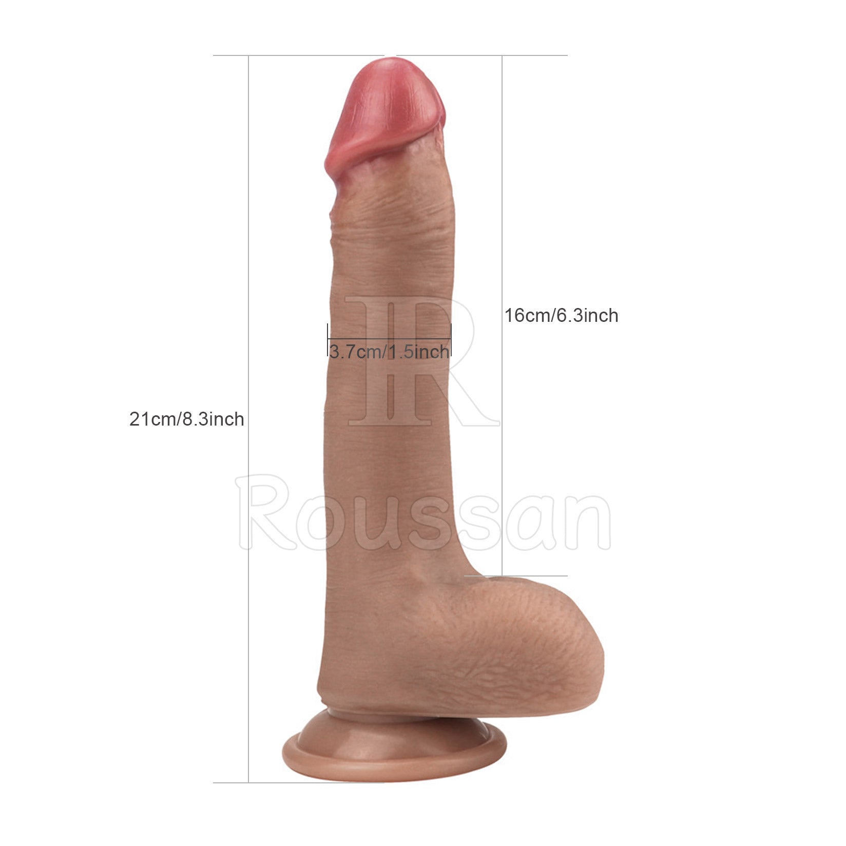 Flesh Silicone Dildo for Roussan Sex Machines