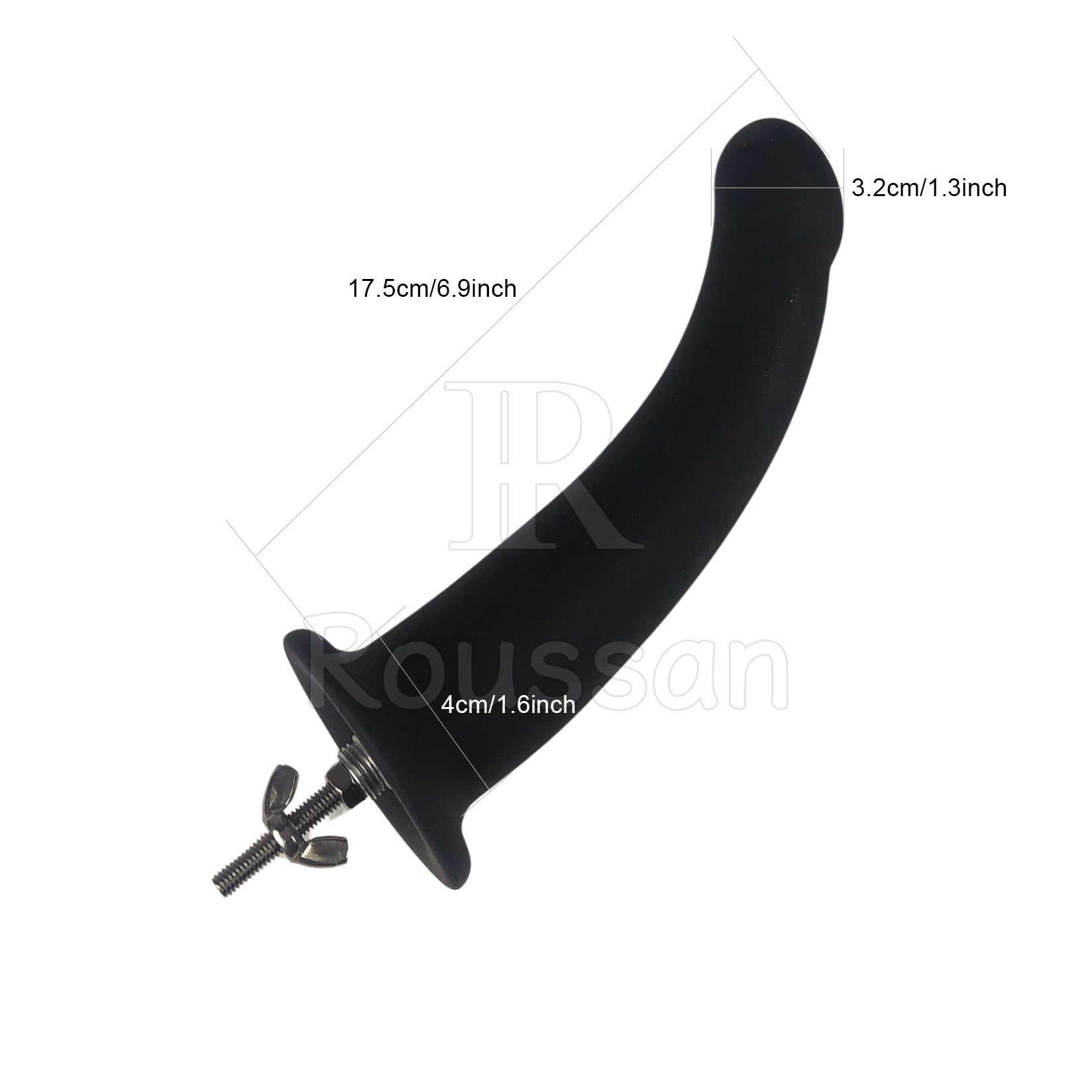 Black Silicone Dildo for Roussan Sex Machines