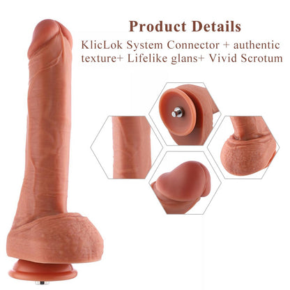 10.2" Oblate Silicone Dildo Attachment for Hismith Sex Machines