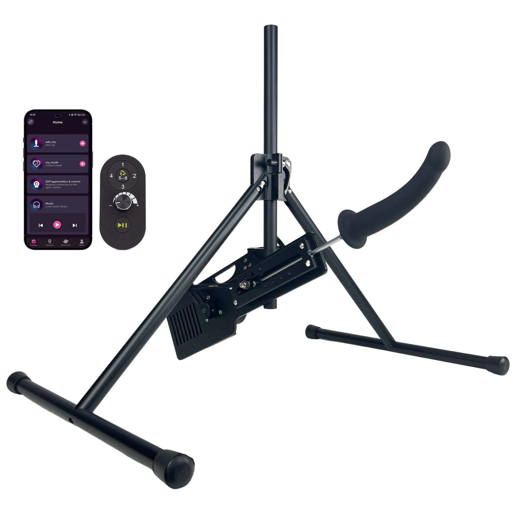 Roussan Sex Machine Black Evil - Professional (App/Wired/Wireless Control)