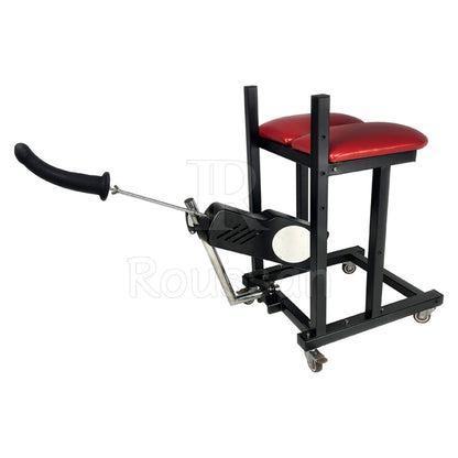 Deluxe Slave Stool with Roussan Sex Machine, Extreme Restraints Sex Furniture