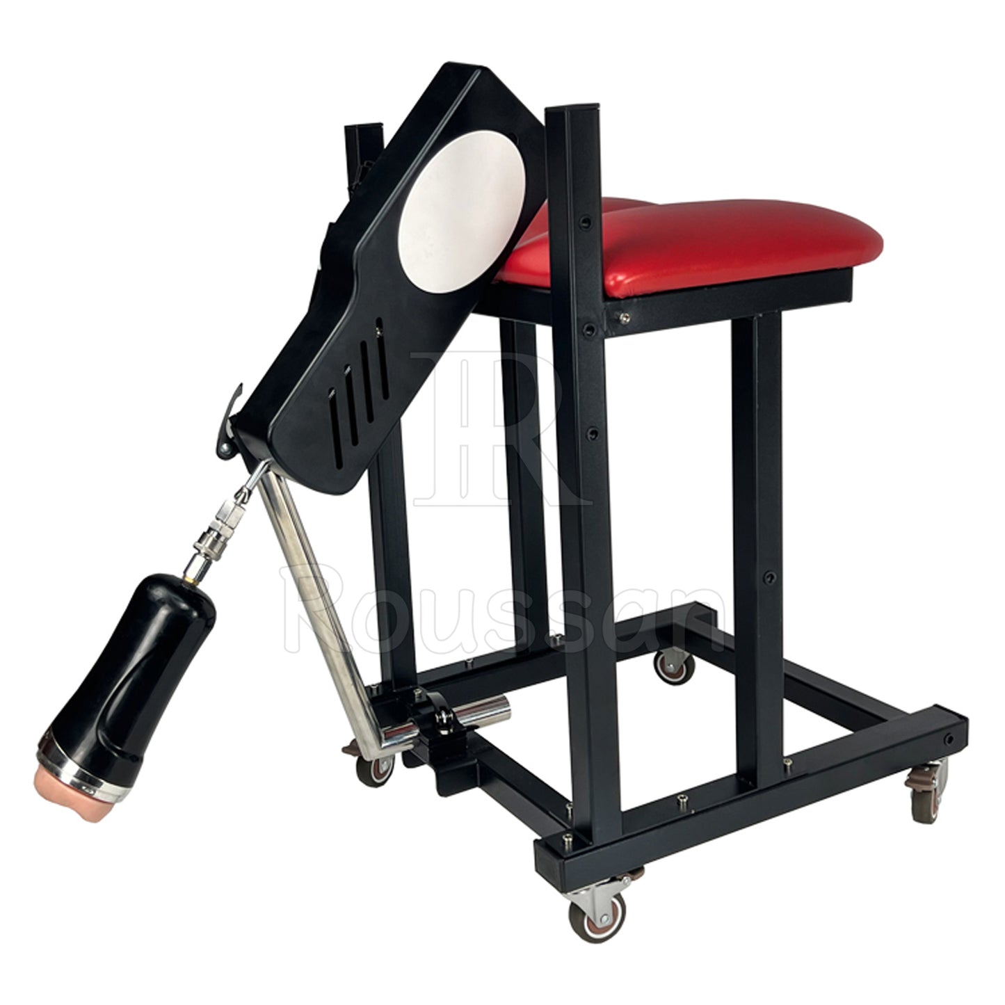 Deluxe Slave Stool with Roussan Sex Machine, Extreme Restraints Sex Furniture