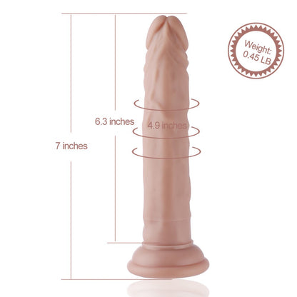 7" Slim Bendable Silicone Dildo Attachment for Hismith Sex Machines