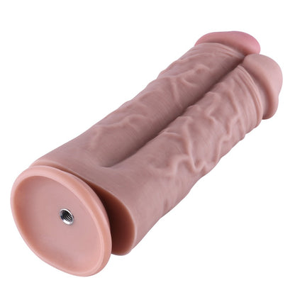 8.1” Realistic Siamese Silicone Dildo Attachment for Hismith Sex Machines