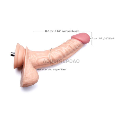 8.47-inch Curved Big G-Spot Dildo Attachment for Lustti Sex Machines